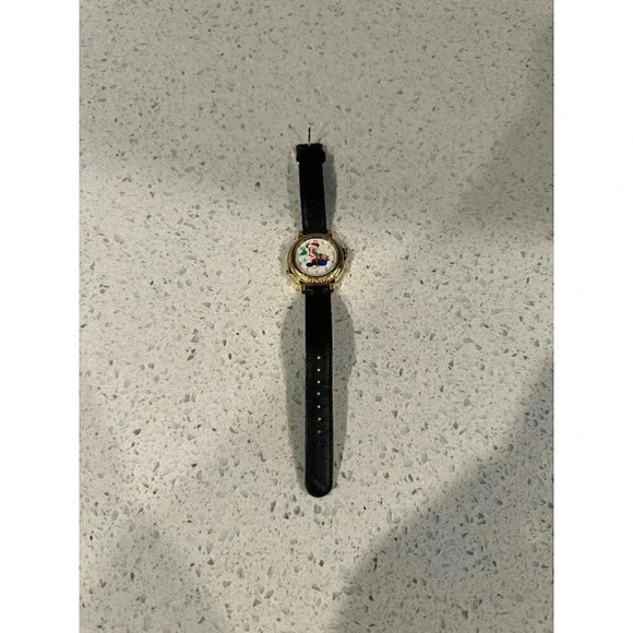 Vtg Lorus Mickey Mouse Christmas Musical Watch Plays Jingle Bells Untested sh‎ main image 5